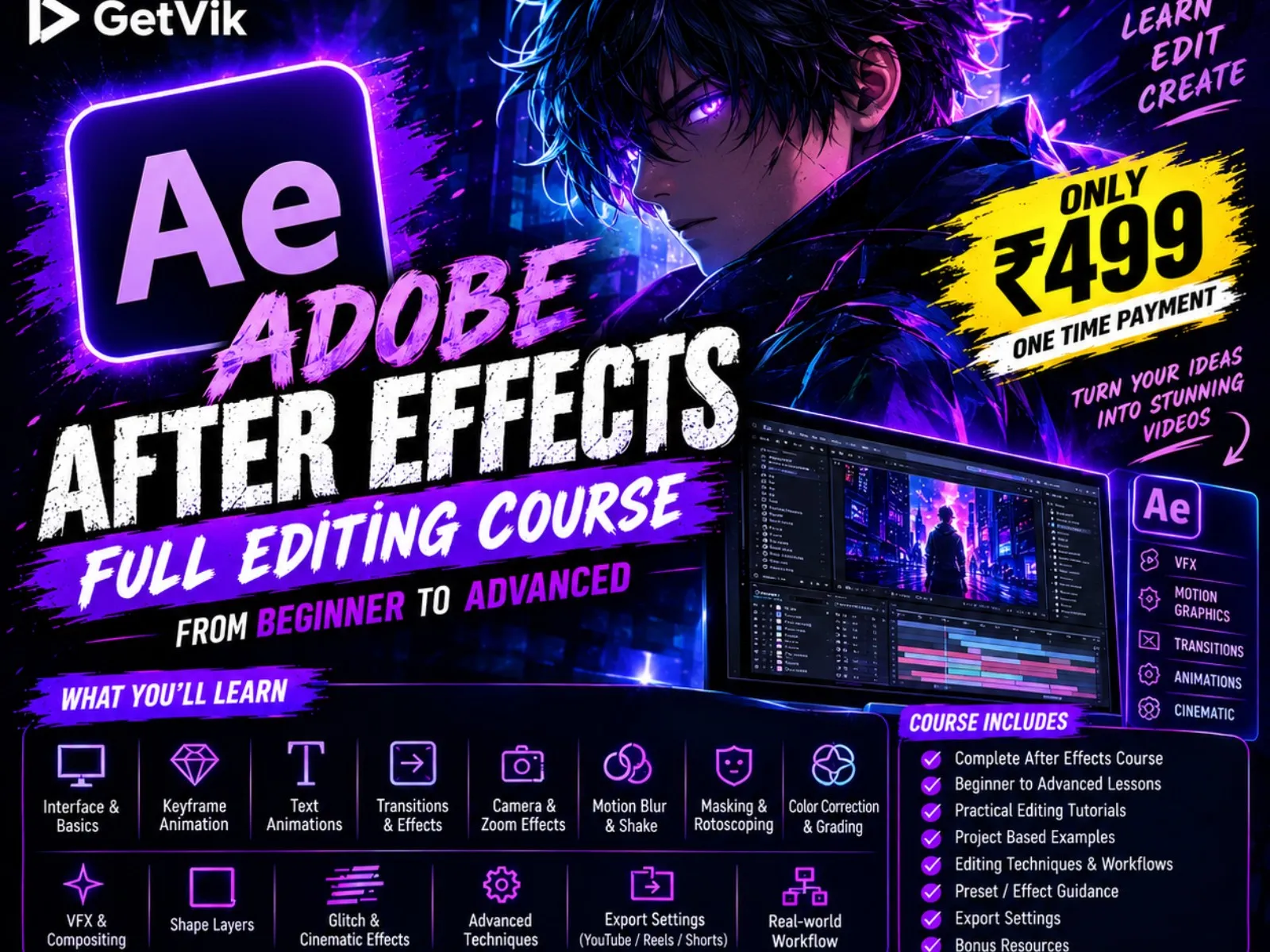 🚀 Master Adobe After Effects from Beginner to Advanced