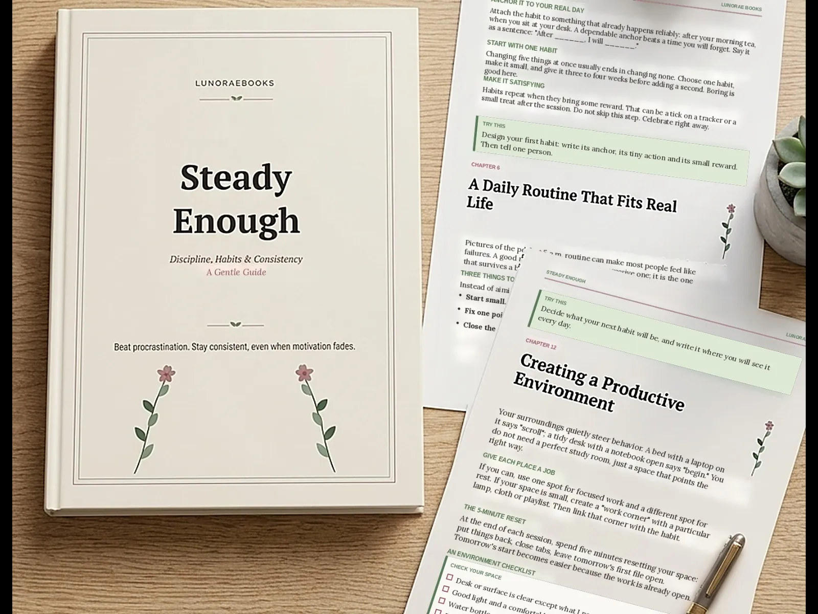 Steady Enough: A Gentle Guide to Discipline, Habits & Consistency
