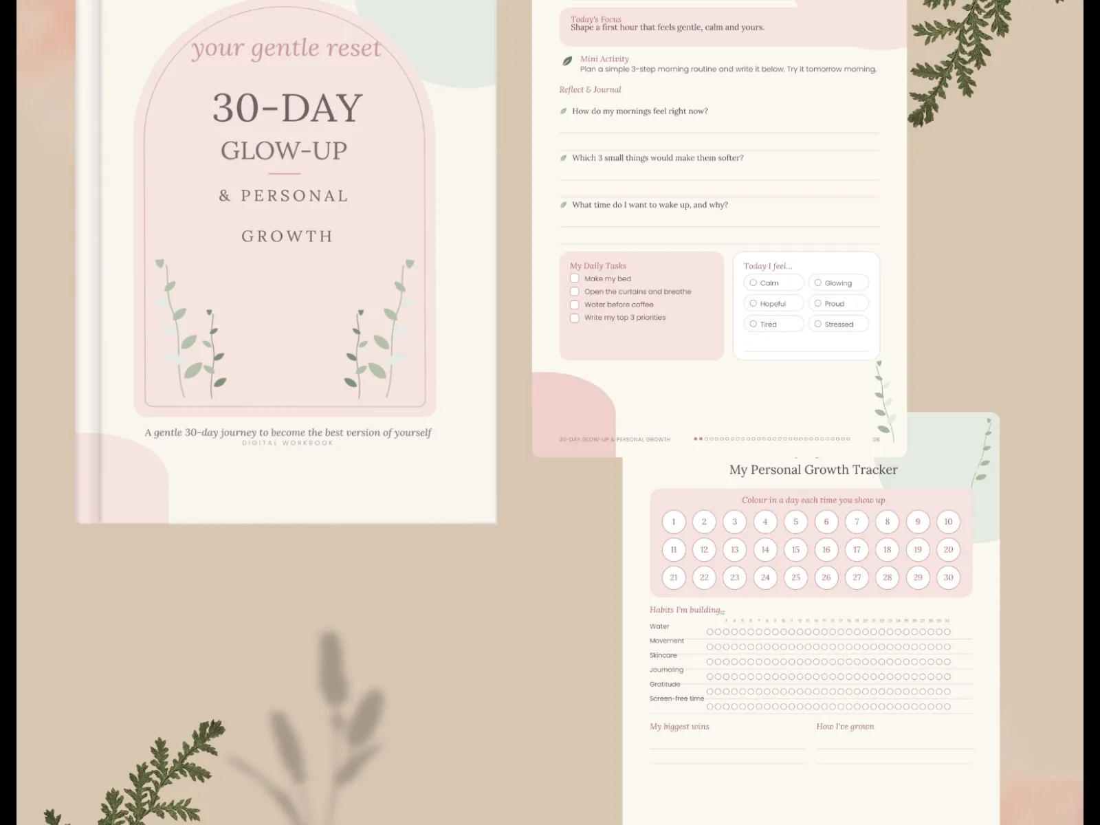 30-Day Glow-Up & Personal Growth Workbook