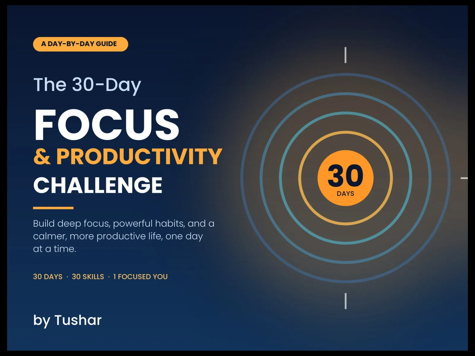 The 30-Day Focus & Productivity Challenge: A Day-by-Day Workbook