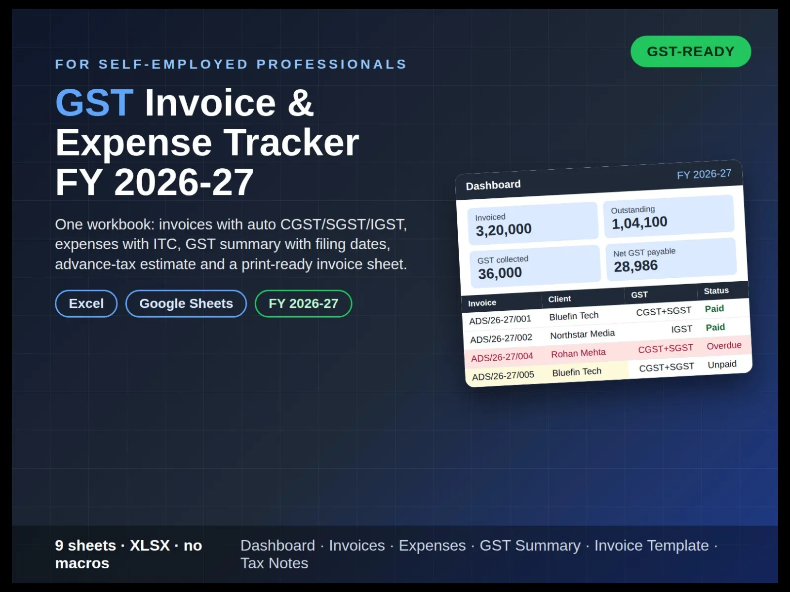 GST, Invoice & Expense Tracker FY 2026-27 - media 1