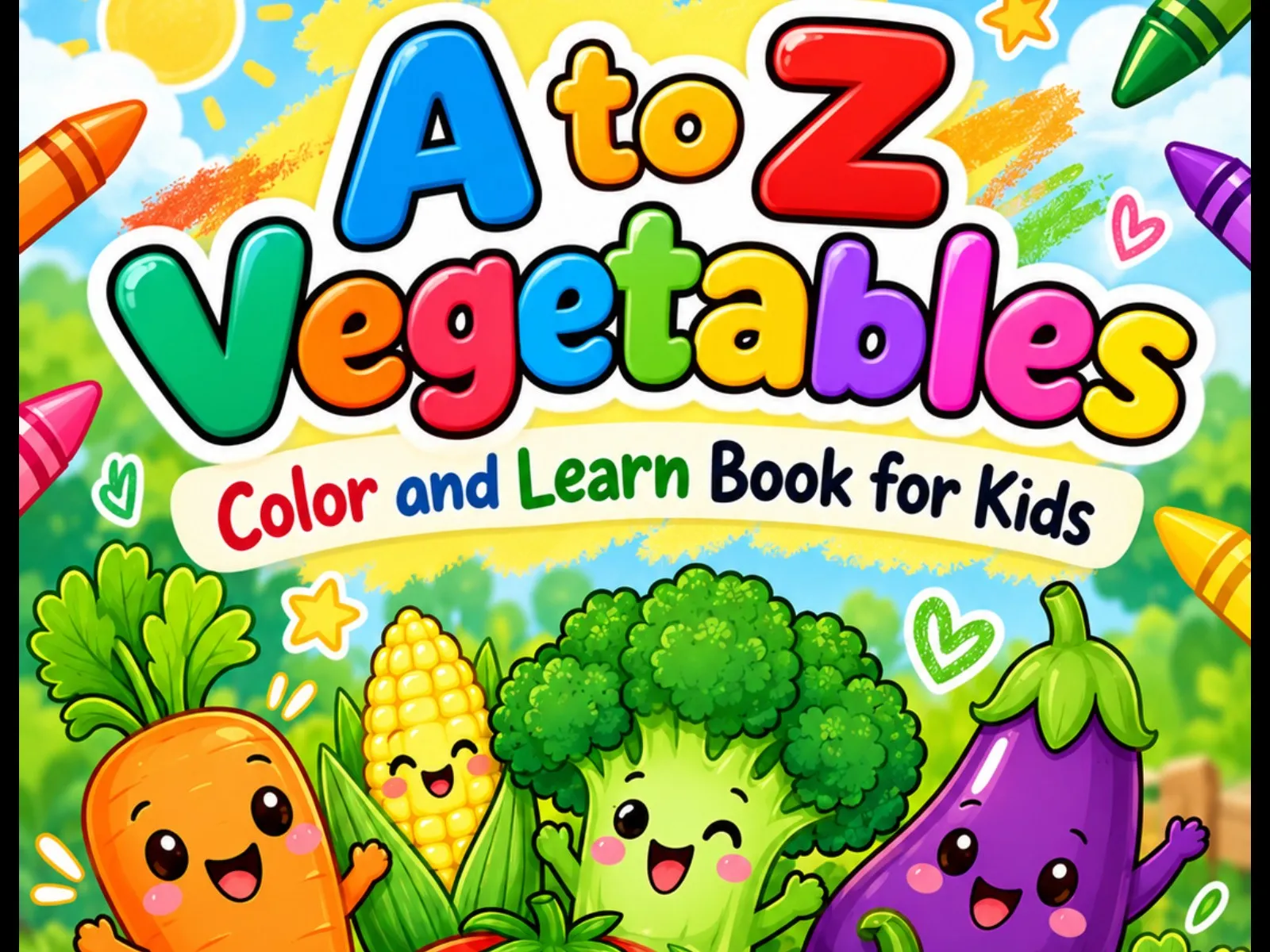A to Z Vegetables – Color and Learn Book for Kids (PDF) - media 1