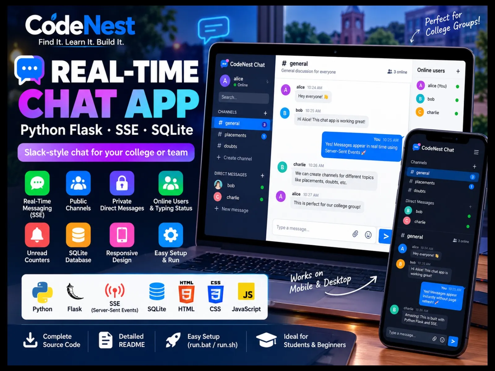 Real-Time Chat App – Python Flask Project - media 1