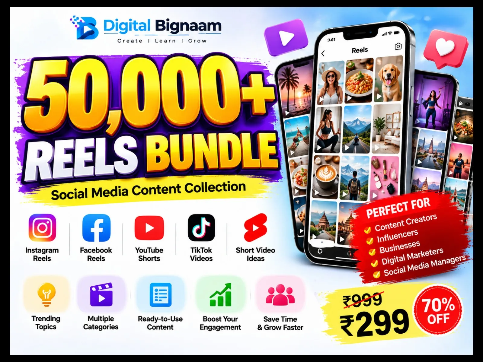 50,000+ Viral Reels Bundle – Social Media Content Collection