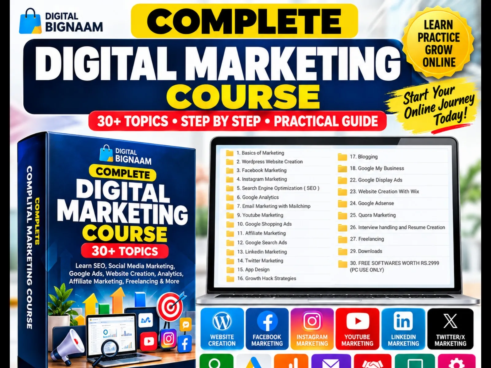 Complete Digital Marketing Course – Learn SEO, Google Ads, Social Media Marketing & More