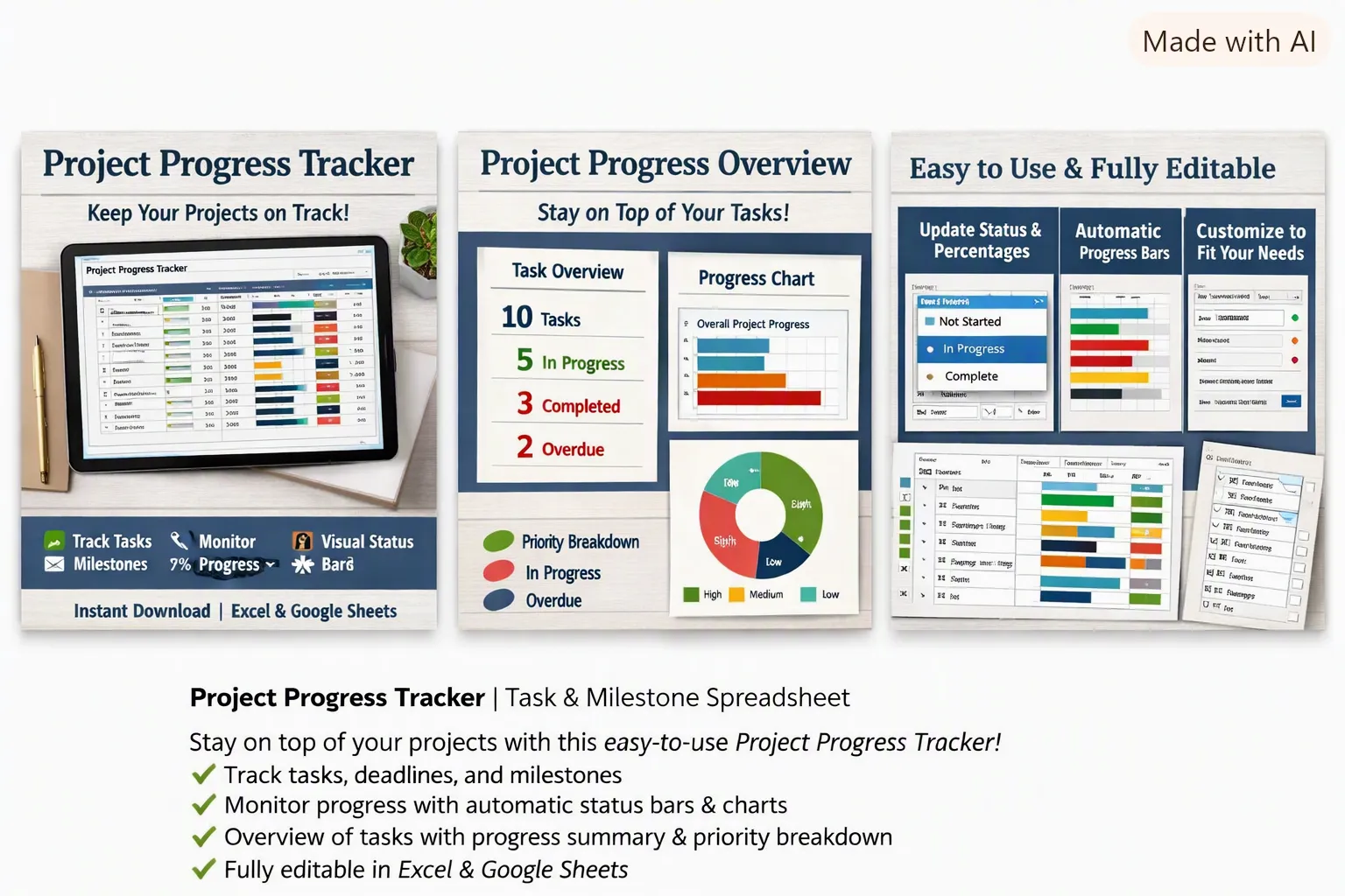 IT Professional Action Tracker | Excel & Google Sheets Template - media 5