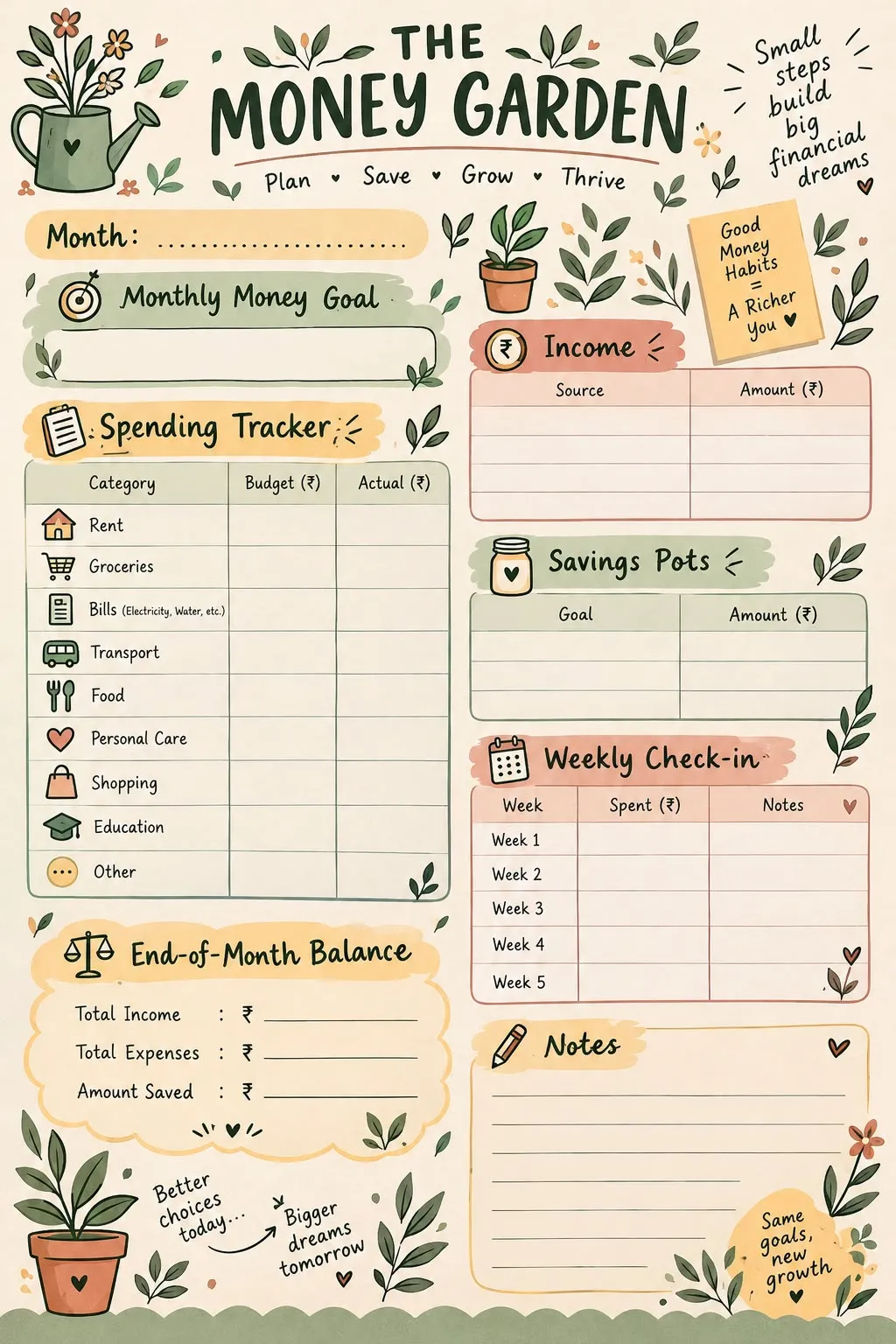 Ultimate Budget Planner Printable PDF | Monthly Budget & Expense Tracker - media 4