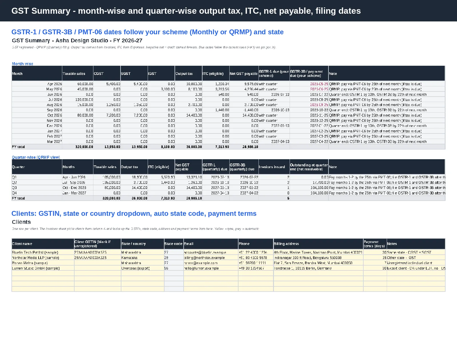 GST, Invoice & Expense Tracker FY 2026-27 - media 5