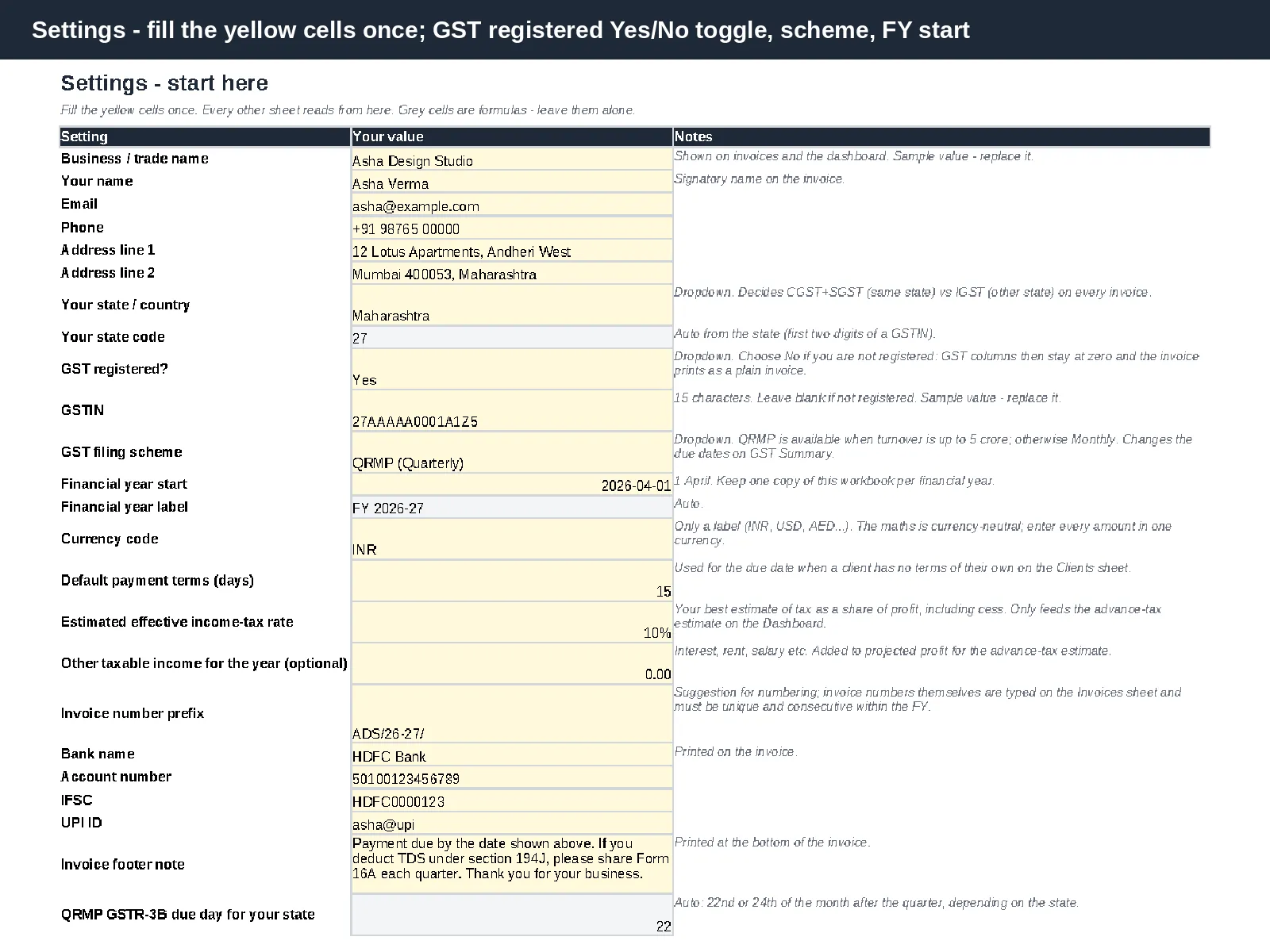 GST, Invoice & Expense Tracker FY 2026-27 - media 6