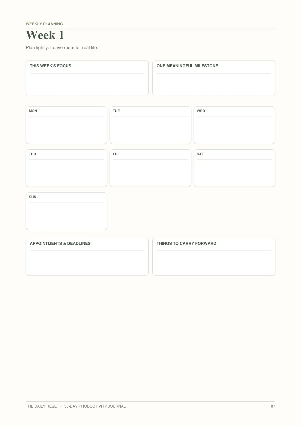The Daily Reset: 30-Day Productivity Journal - media 4