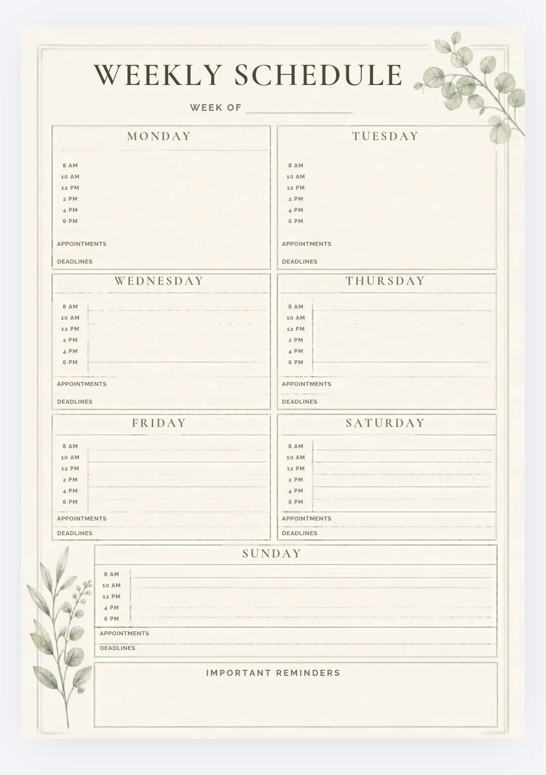 The Organized Week – 9-Page Weekly Planner Canva Template & Printable PDF Bundle - media 3