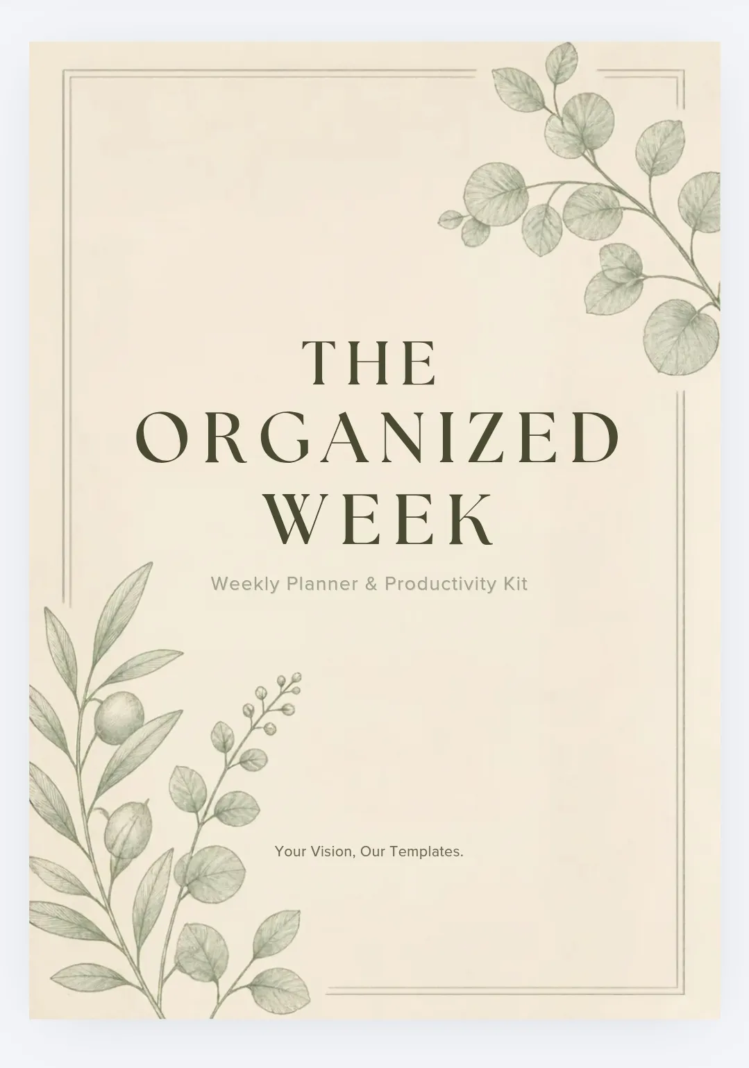The Organized Week – 9-Page Weekly Planner Canva Template & Printable PDF Bundle - media 2