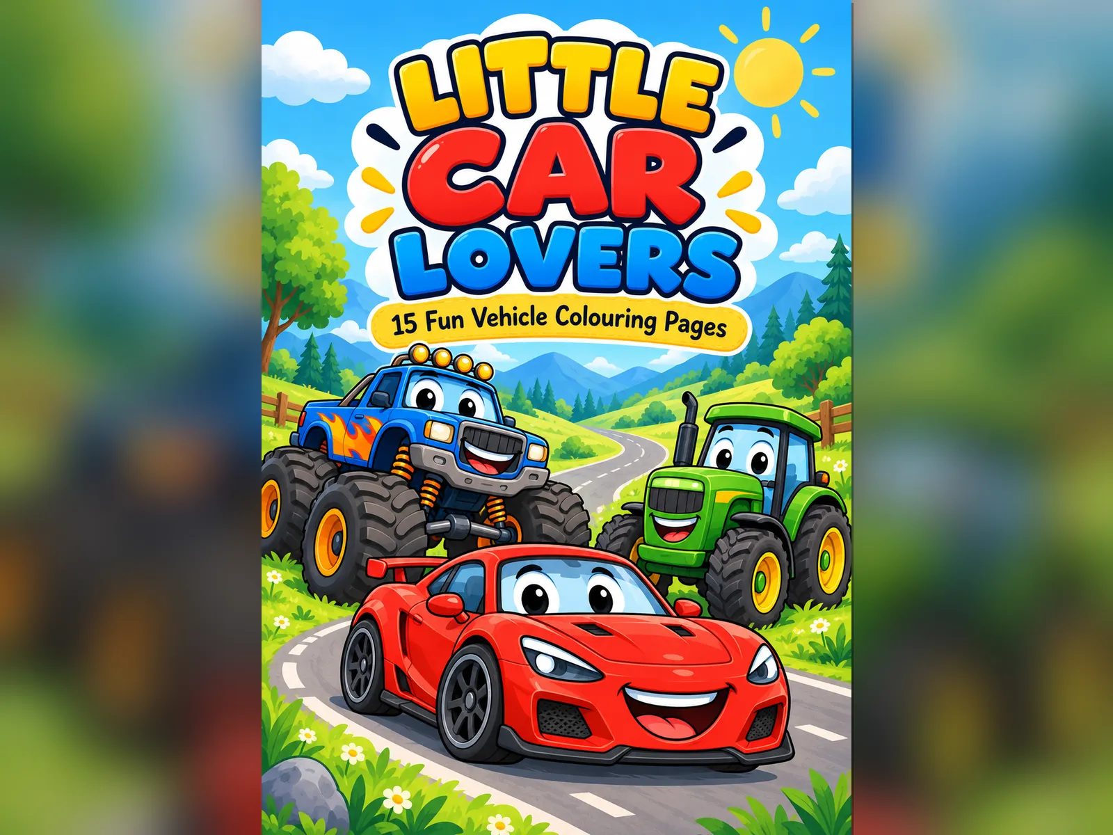 LITTLE CAR LOVERS - 15 Vehicle Colouring Pages - media 2