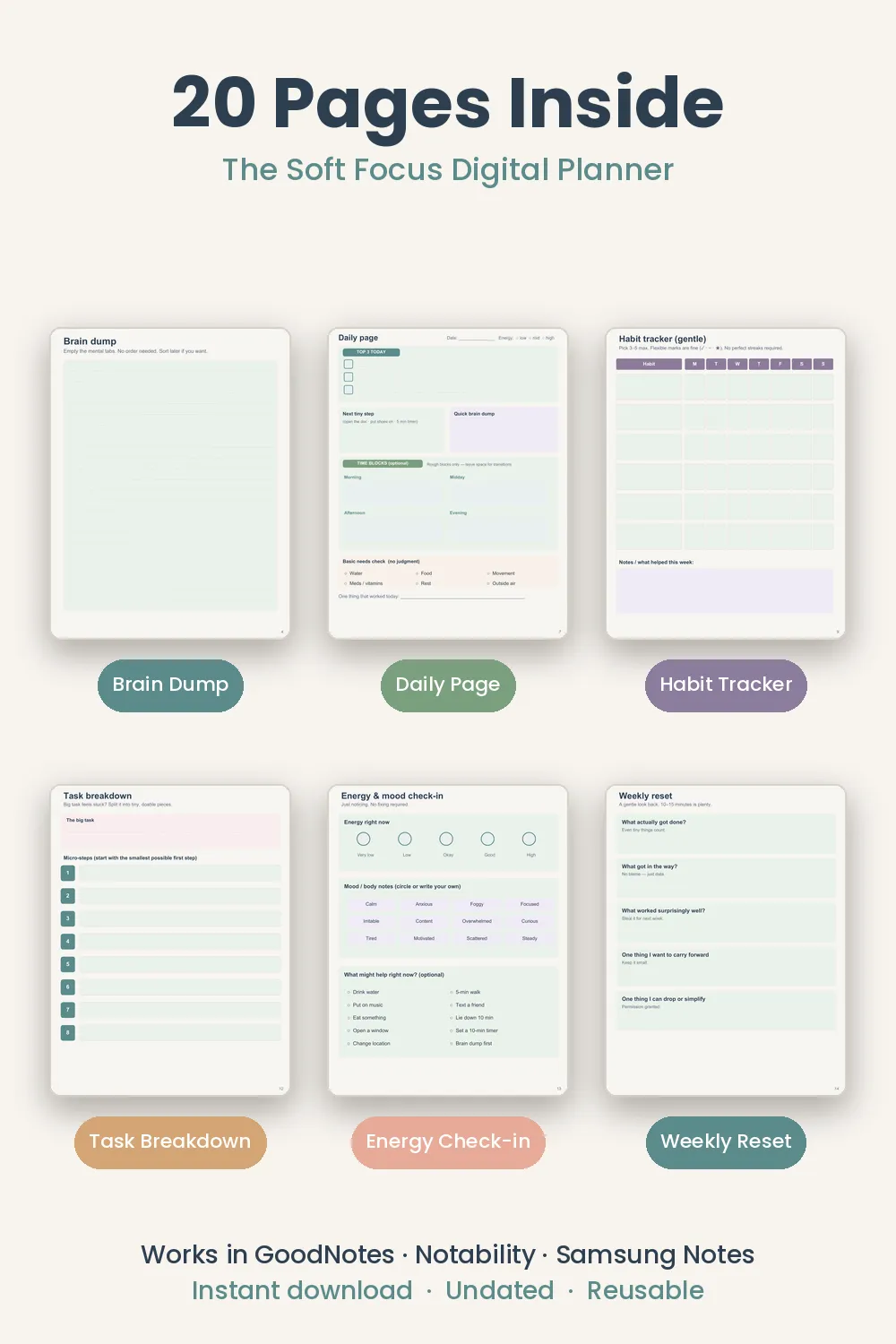 Soft Focus: ADHD-Friendly Digital Planner & Journal - media 2